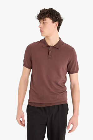 DeFacto Standart Fit Polo Yaka Triko Kısa Kollu Polo Tişört E3241AX25SPBN496