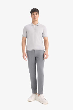 DeFacto Standart Fit Polo Yaka Kısa Kollu Triko Tişört E3241AX25SPGR192