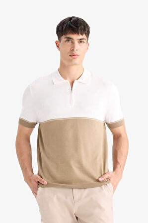 DeFacto Standart Fit Polo Yaka Triko Kısa Kollu Tişört E4895AX25SMBG433