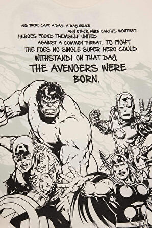 DeFacto Erkek Çocuk Marvel Avengers Bisiklet Yaka Kısa Kollu Tişört D9569A825SMER105