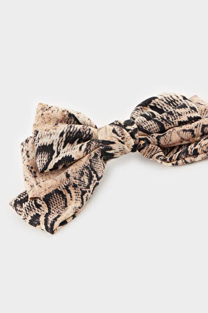 DeFacto Kadın Leopar Desenli Kurdele Çıtçıtlı Toka E4203AXNSKR1