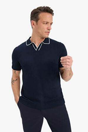 DeFacto Modern Fit Polo Yaka Kısa Kollu Triko Tişört C4984AX25SMNV64