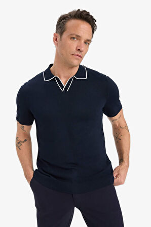 DeFacto Modern Fit Polo Yaka Kısa Kollu Triko Tişört C4984AX25SMNV64