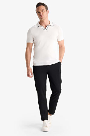 DeFacto Modern Fit Polo Yaka Kısa Kollu Triko Tişört C4984AX25SMWT32