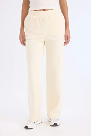 DeFacto Straight Fit Kalın Eşofman Altı Cepli Beli Lastikli Basic Düz Yüksek Bel Geniş Bol Paça B8571AX25SPBG759