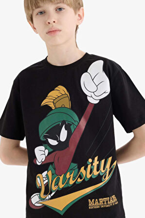 DeFacto Erkek Çocuk Looney Tunes Bisiklet Yaka Kısa Kollu Tişört E3108A825SMBK81