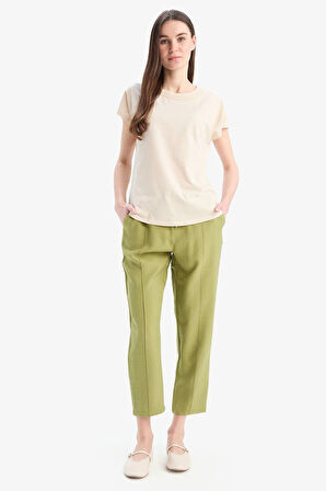 Jogger Fit Esnek Belli Düz Paça Pantolon
