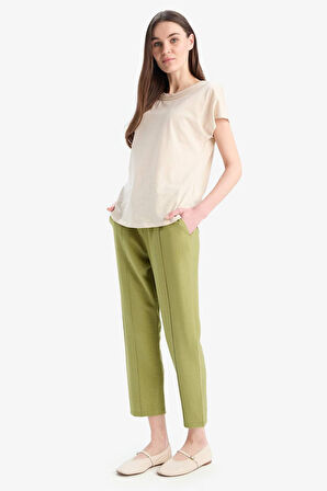 Jogger Fit Esnek Belli Düz Paça Pantolon