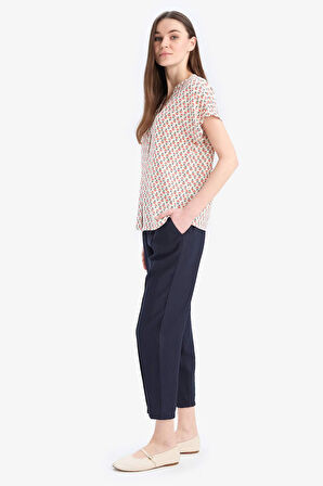 Lastikli Bel Bağcıklı Basic Düz Paça Jogger Pantolon