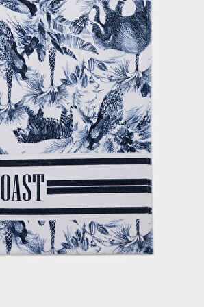 Kadın Desenli Pamuklu Plaj Havlusu