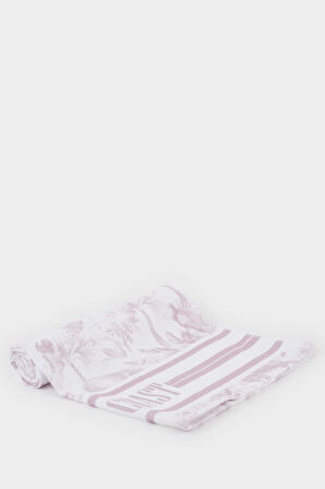 Kadın Desenli Pamuklu Plaj Havlusu