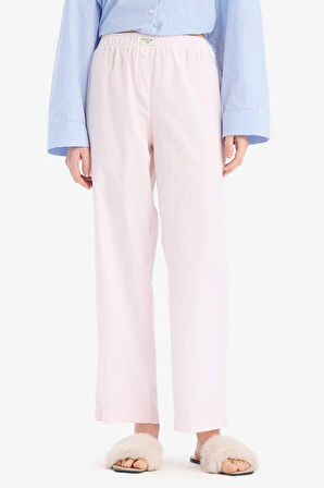 DeFacto Fall in Love Uzun Boy Poplin Pijama Altı E5769AX25SPPN645