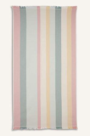 Kadın Desenli Pamuklu Plaj Havlusu