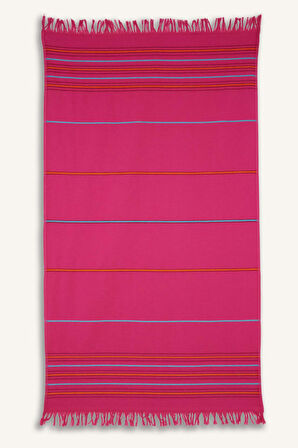 Kadın Desenli Pamuklu Plaj Havlusu