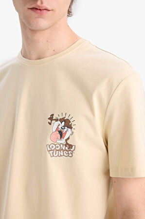 Looney Tunes Regular Fit Bisiklet Yaka Baskılı Kısa Kollu Tişört