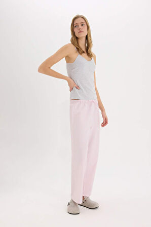 DeFacto Regular Fit Poplin Pijama Altı-Fall in Love E3116AX25SPPN149