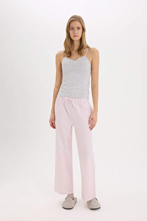 DeFacto Regular Fit Poplin Pijama Altı-Fall in Love E3116AX25SPPN149