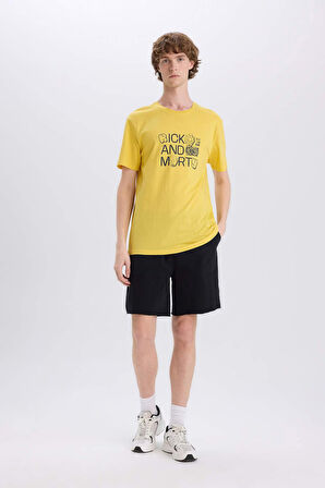 Rick and Morty Regular Fit Bisiklet Yaka Kısa Kollu Tişört