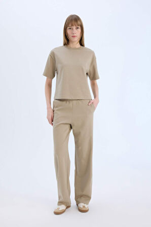 DeFacto Relax Fit Bisiklet Yaka Basic Düz Kısa Kollu Tişört C7630AX25SPBG129