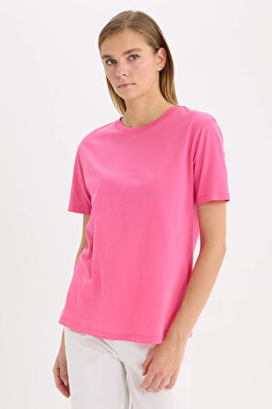 DeFacto Regular Fit Bisiklet Yaka Basic Düz Penye Kısa Kollu Tişört W9584AZ25SPPN43