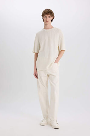 DeFacto Boxy Fit Bisiklet Yaka Kısa Kollu Kısa Kollu Tişört C2726AX25SMER238