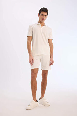 Regular Fit Krinkıl Bermuda