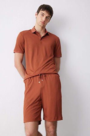 Regular Fit Krinkıl Bermuda