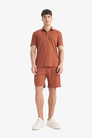 Regular Fit Krinkıl Bermuda