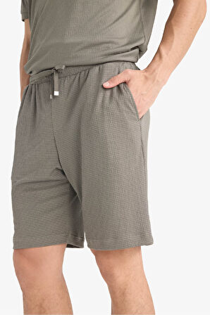 Regular Fit Krinkıl Bermuda
