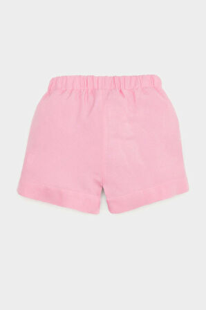 Kız Bebek Beli Lastikli Basic Düz Şort