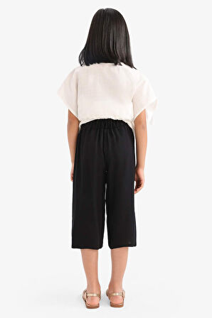 Kız Çocuk Culotte Geniş Paça Viskon Pantolon
