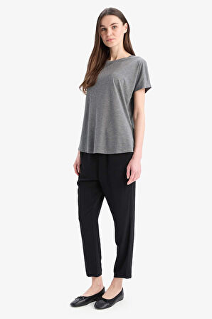 Straight Fit Cepli Basic Düz Aerobin Pantolon