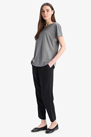 Straight Fit Cepli Basic Düz Aerobin Pantolon