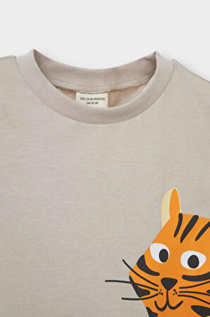 DeFacto Erkek Bebek 2'li Takım Baskılı Kısa Kollu Tişört Esnek Belli Şort E6819A525SMBG286