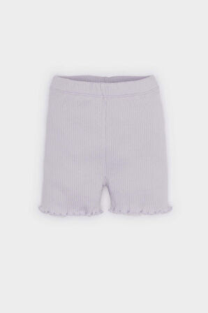 DeFacto Kız Bebek 2'li Takım Fitilli Kaşkorse Kısa Kollu Tişört Beli Lastikli Şort C0021A525SMPR305