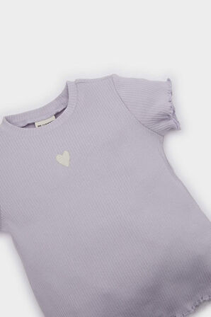 DeFacto Kız Bebek 2'li Takım Fitilli Kaşkorse Kısa Kollu Tişört Beli Lastikli Şort C0021A525SMPR305