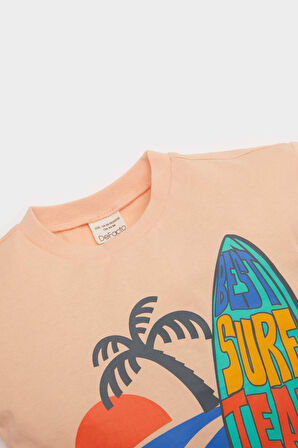 Erkek Bebek Palmiye Desenli 2'li Takım