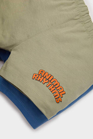 DeFacto Erkek Bebek Esnek Belli Baskılı 2'li Şort E6925A525SMBE389