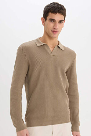 Standart Fit Polo Yaka Triko Kazak