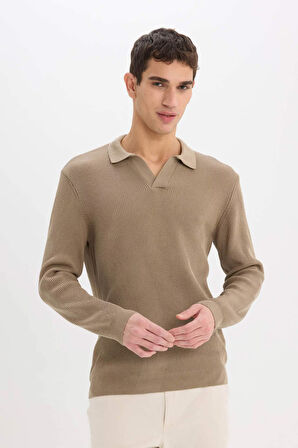 Standart Fit Polo Yaka Triko Kazak