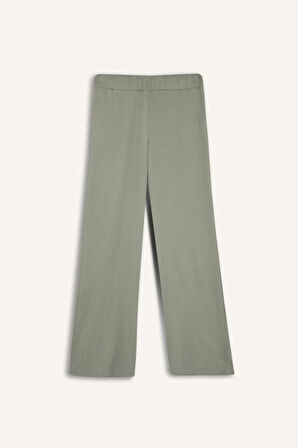 Bürümcük Pantolon Wide Leg Geniş Bol Paça Esnek Belli