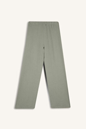 Bürümcük Pantolon Wide Leg Geniş Bol Paça Esnek Belli
