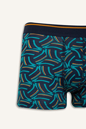 DeFacto Regular Fit Baskılı 3'lü Boxer B0495AX25SPNV135