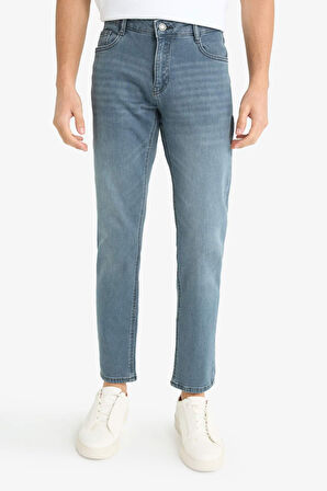 Pedro Slim Fit Dar Kalıp Normal Bel Dar Paça Jean Pantolon