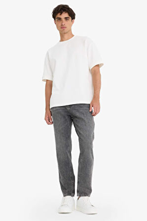 %100 Pamuk 90's Slim Fit Dar Kalıp Yüksek Bel Dar Paça Jean Pantolon