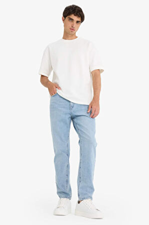 %100 Pamuk 90's Slim Fit Dar Kalıp Yüksek Bel Dar Paça Jean Yıkamalı Pantolon