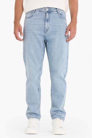 DeFacto %100 Pamuk 90's Slim Fit Dar Kalıp Yüksek Bel Dar Paça Jean Yıkamalı Pantolon E1371AX25AUNM39