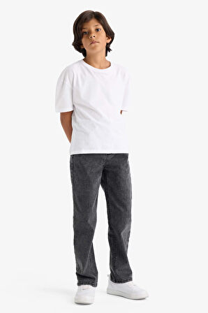 Erkek Çocuk Straight Fit Düz Paça Jean Pantolon