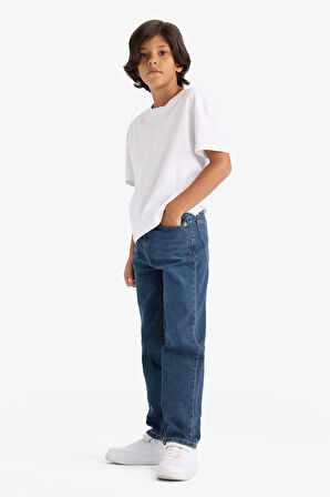 Erkek Çocuk Straight Fit Düz Paça Jean Pantolon