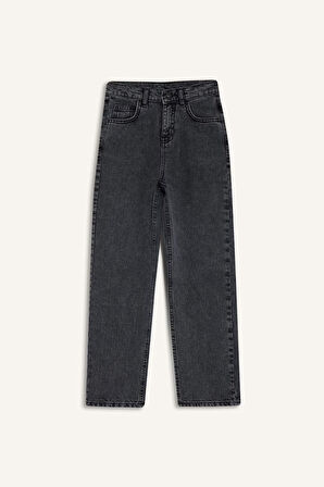 Erkek Çocuk Wide Leg Düz Paça Jean Pantolon